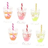 ZUNOXAZ 6 Stück Teiliges Miniatur Eisbecher Puppenhaus Zubehör Bunte Mini Eisdessert Becher Puppenküche Dekoration für Rollenspiele Wiederverwendbar
