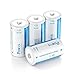 Produktbild POWXS Akku D 4 Stück - Mono D wiederaufladbare Batterien geringe Selbstentladung 1,2V NI-MH D Zellen