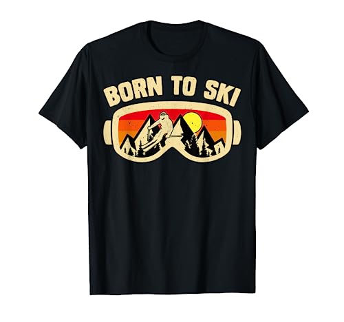 Funny skiing sport ski snow retro vintage gifts for skiing Maglietta