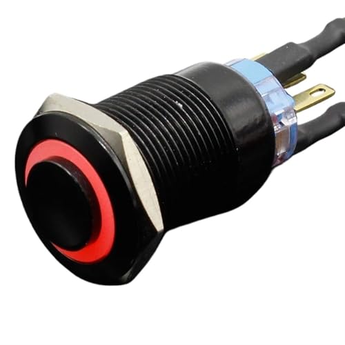 Botón de presión negro de 19mm para sustitución de interruptores rotos 2