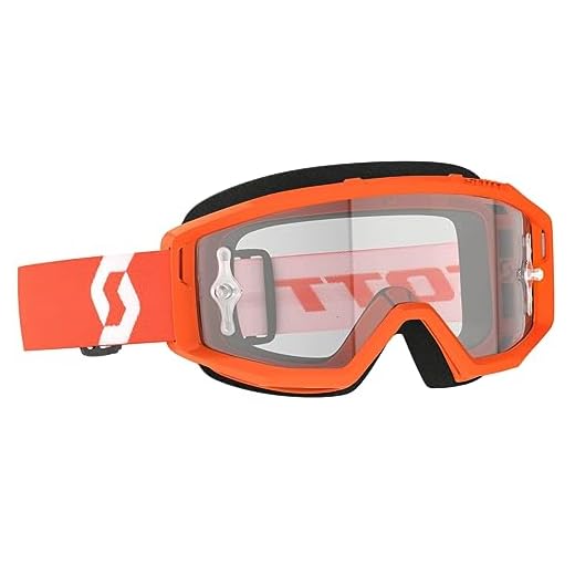 Scott Motocross Brille Primal Clear, Orange Weiß, 278598