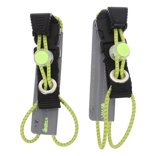 UKCOCO Reflective Elastic Leg Straps for Cyclists, Yellow Nylon