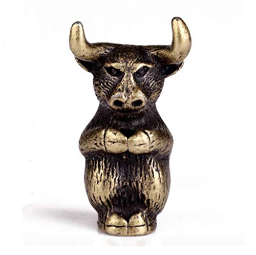 Dmtse Brass Mini Antique Cow Statue Incense Holder Burner Ornaments Meditation Serene Statue Figurine Collectible #TOP6
