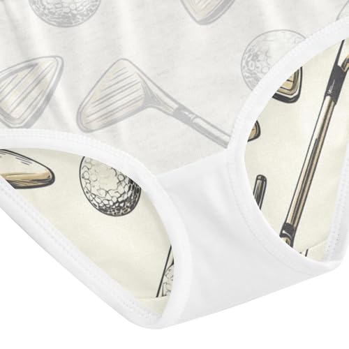 ZZKKO Golf Clubs Balls Girls Underwear Toddler Panties for Girls Comfort Brief Size 2-8T4