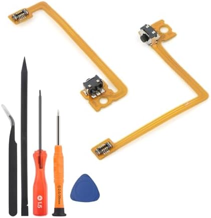 L/R Shoulder Button Flex Cable for Nintendo 3DS XL/LL Left Right Shoulder Button Ribbon Key Flex Cable Replacement Accessories Parts with Repair Tools