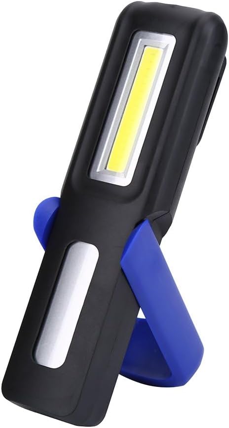 LED Worklight Flashlight COB Rechargeable Work Lights Water-Resistant Inspection Work Light Torch with USB Rechargeable Portable Task Inspection Trouble Lights Lamp Car Repairing Emergency(blue)