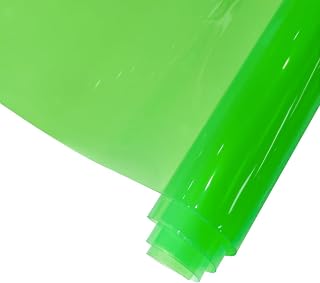 HYANG Solid Green Iridescence Super Clear TPU Faux Leather Sheets 1 Roll 12"x53"(30cmx135cm) for DIY Bows Earrings Bags DIY Crafts Making