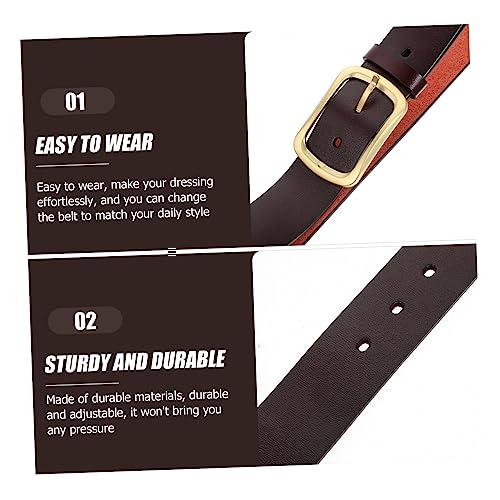 BESPORTBLE Men's Belt for Jeans Pants Brown Woven Belt Retro Design and Comfortable3