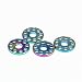 Sorekarain LOT 4 M6 Rainbow GR5 Titanium Motorcycl Decoration Bolt Screw Spacer Flat Washer