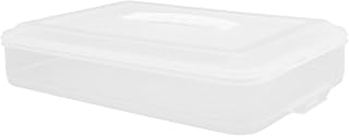 BESPORTBLE Clear Plastic Dumpling Freezer Container with Lid Airtight Reusable Food Storage Box for Wontons and Chilled Dough Space-saving Design Easy-clean Material for Refrigerator