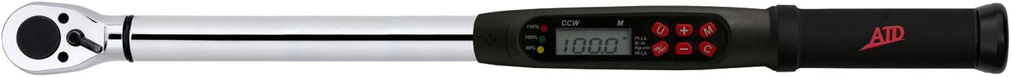 ATD Tools 12549 3/8 Drive Electronic Torque Wrench Plus Angle, 1 Pack