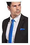 Landisun Mens Solid Royal Blue Tie Valentine Gift Eco-friendly Skinny Fashion Slim Tie Stirpe Tie wi