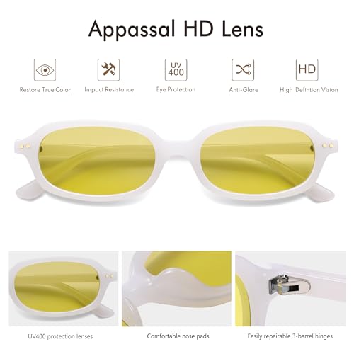 Retro Small Rectangle Sunglasses for Women Men Trendy Narrow Square Sunnies AP3729
