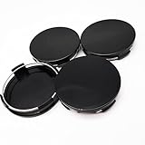 Suleto Car Wheel Center Cap Kit Outer 64.4mm 2.53 inches Inner 62.5mm 2.46 inches Wheel Center Cover Kit Rims Center Hub Caps Covers Wheel Caps, 4 PCS Gloss Black