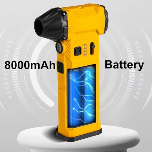 Image of Tobo Electric Air Duster, Rechargeable with 8000mAH Battery, 13000RPM Turbo Fan Brushless Motor, LED Light Design, Lightweight Mini Blower, 52m /s Wind Speed