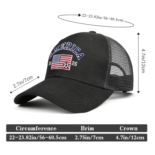 Image of Adjustable State Flag Trucker Hat Mesh Baseball Cap with Embroidered Patch for Men Women