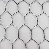Aquagart Maschendrahtzaun Sechseckgeflecht verzinkt I Hühnerzaun Kaninchendraht Hasengitter feinmaschig 25mm x 25 mm I 6-Eck Drahtgeflecht 0,9 mm IHasendraht (verzinkt 100cm, 20m)