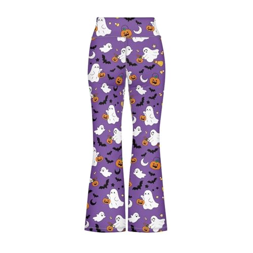 Image of Girls Flare Leggings Cute Bell Bottoms for Teen Girls Wide Leg Sweatpants for 5-14 T