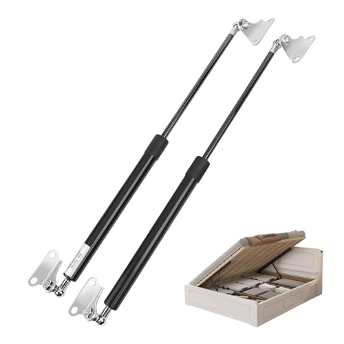 500MM 450N/45KG Amortisseurs à ressort vérin à gaz, Support hydraulique d'amortisseur de pression de gaz à ressort à gaz de type L 2 pièces pour coffre de...