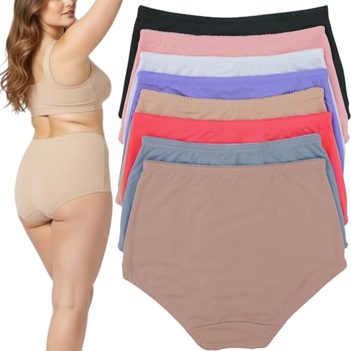 Image of ToBeInStyle Women's Pack of 6 High-Waisted Girdle Brief Tummy Support Everyday Panties