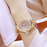 腕時計 女性のファッションラインストーンドレス腕時計レディースクラシックの高級ブレスレットクォーツ時計 時計 (Color : B)