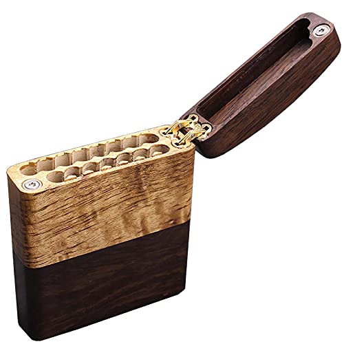 Bias&Belief Zigarettenetui aus Holz,Tragbare personalisierte Flip-Zigarettenboxen,Kann 15 Normale Zigaretten halten,Feuchtigkeitsbeständiges Raucherset für Damen und Herren Cover
