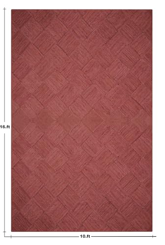 Tapis de sol tressé en jute Kilim 1,8x2,7m marron à tissage plat pour salon et chambre