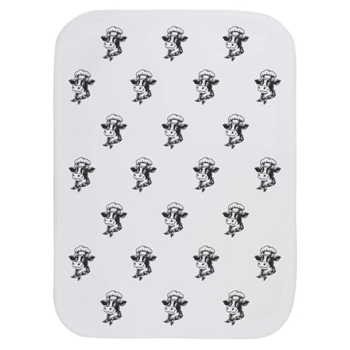 Azeeda 'Cow Chef' Baby Burp/Wash Cloth (BC00028801)