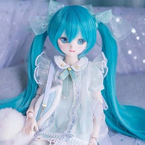 Amazon 初音ミク オビツ Ob11 Bjd 1 3 パラボックス 服 人形 ウィッグ カツラ ウイッグ 髪 ドール カスタムヘッド ブライス Dd Mdd Sdツインテール フィギュア ドール 通販