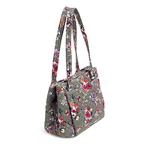 Vera Bradley Women's Cotton Multi-Compartment Shoulder Satchel Purse Handbag, Hope Blooms - Recycled Cotton, One Size Us #TOP1