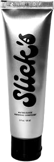 Slick’s for All Water Based Lube, Clean, Hypoallergenic Personal Lubricant, Non-Staining, Odorless, Sexual Lubricant for Privacy and Toys, Women, Men, and Couples, 2.0 Ounces