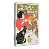 ANFOTCM Theophile Alexandre Steinlen Poster publicitaire The French Company - Impression sur toile pour la maison, l'�cole, le bureau - 30 x 45 cm
