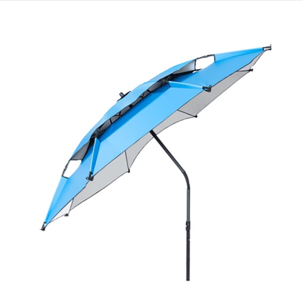 Parasol wędkarski / 2,2 m / 2,4 m / parasol wędkarski / deszcz / duży parasol / filtr przeciwsłoneczny/parasol przeciwsłoneczny/składany / parasol, Czarny, srebrny, 2.0m