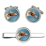  Giftshop UK Italiano Galgo Gemelos y Corbata Clip Set
