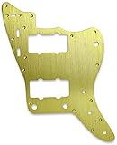 100% nagelneu, nie benutzt. XHUENG Dauerhaft New Gold Metal Pickguard Vintage JazzMaster Style Style Gitarren Pickguard Platte und Schrauben Passend für E-Gitarre