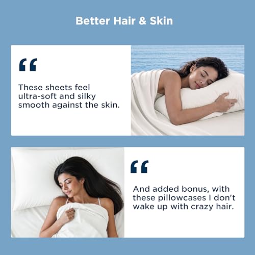Image of Bedsure Cooling Sheets Queen Size, Silver Infused Bed Sheets, Q-Max>0.46