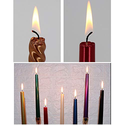 Gedengni 10'' Unscented Taper Candles Dripless Candles Paraffin Wax Dinner Candles Pack of 4 (Red)