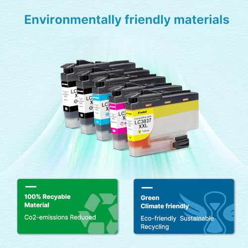 Image of LC3037XXL LC3037 BK /C /M /Y Ink Cartridges for Brother LC3037 Ink Cartridges Work for MFC-J5945DW MFC-J6545DW MFC-J5845DW MFC-J5845DWXL MFC-J6545DWXL MFC-J6945DW Printers, Black and Color 5 Pack
