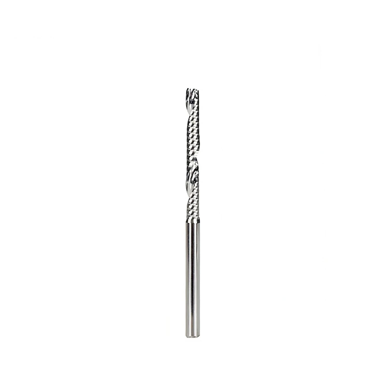 FCARUMIQP 1pcs Single-Flute End Mill 3.175mm Shank UP Down Cut Compression Milling Cutter Spiral Carbide for Industrial
