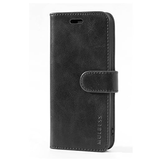 Mulbess Vintage Samsung Galaxy J3 2016 fodral, Samsung Galaxy J3 2016 telefonfodral, flip läder plånbok telefonskydd för Samsung Galaxy J3 2016/J3 Duos 2016, svart