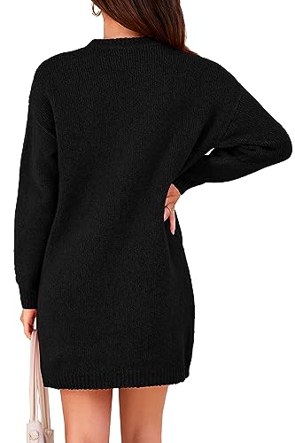 Image of PRETTYGARDEN Women's 2026 Fall Knit Pullover Sweaters Long Sleeve Crewneck Oversized Loose Short Sweater Dress