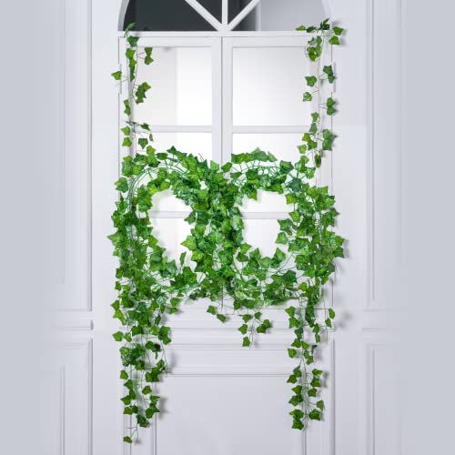 Ttouady 14 Pack 98Ft Artificial Ivy, Garland Fake Vines Leaves Hanging Vine Green Plant For Home Bedroom Garden Trellis Fence Balcony Wedding Event Décor #TOP7
