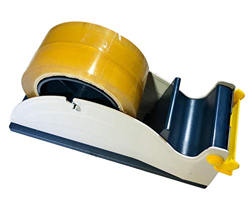Excell ET-12270 Blue/Grey Premium Twin-Roll Steel Desk Top Dispenser: 2 in. Wide (3 in. core) image 1