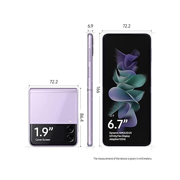 SAMSUNG-Galaxy-Z-Flip-3-5G-Factory-Unlocked-Android-Cell-Phone-US-Version-Smartphone-Flex-Mode-Intuitive-Camera-Compact-128GB-Storage-US-Warranty-Lavender SAMSUNG Galaxy Z Flip 3 5G Cell Phone, Factory Unlocked Android Smartphone, 128GB, Flex Mode, Super Steady Camera, Ultra Compact, US Version, Lavender