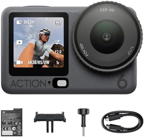 DJI Osmo Action 6 Standard Combo, 8K Waterproof Action Camera wit...