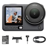DJI Osmo Action 6 Standard Combo, Action Camera with 1/1.1″ Square Sensor, Variable Aperture of f/2.0–f/4.0, Cold-Resistant, 4hrs Battery, Action Camera 8K Ideal for Quick Capture of Exciting Moments