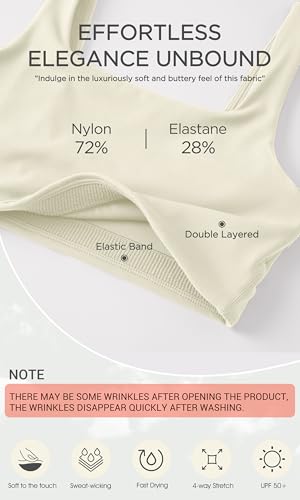 Image of ODODOS Square Neck Sports Bra for Women Wirefree Non Padded Yoga Tank Workout Crop Tops