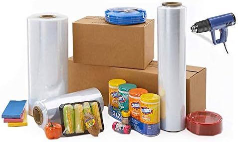 18" x 3500 Polyolefin Shrink Film Wrap, Centerfold, Crosslinked, 75 Gauge Thick, 1 Roll