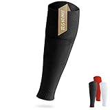 A R O C SPORTS Junior Kinder TUBE Socken | Unisex One-Size | UNBRANDED | in verschiedenen Farben | Sleeve / Stutzen für Fußball (Schwarz)