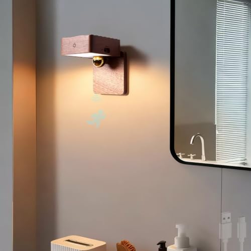 Aplique de pared con sensor de movimiento de 120 grados y luz LED recargable por USB